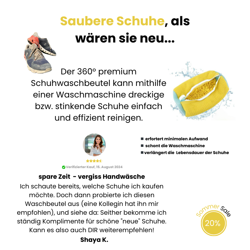 360° premium Schuhwaschbeutel